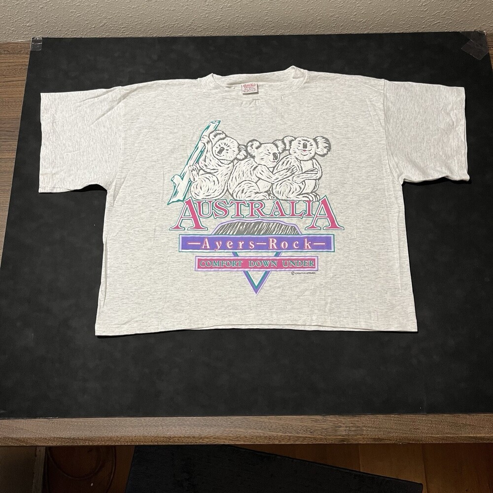 Koala Bear Aboriginal Shirt Australia Crop Top Avers Rock Beach 80s USA Spirit